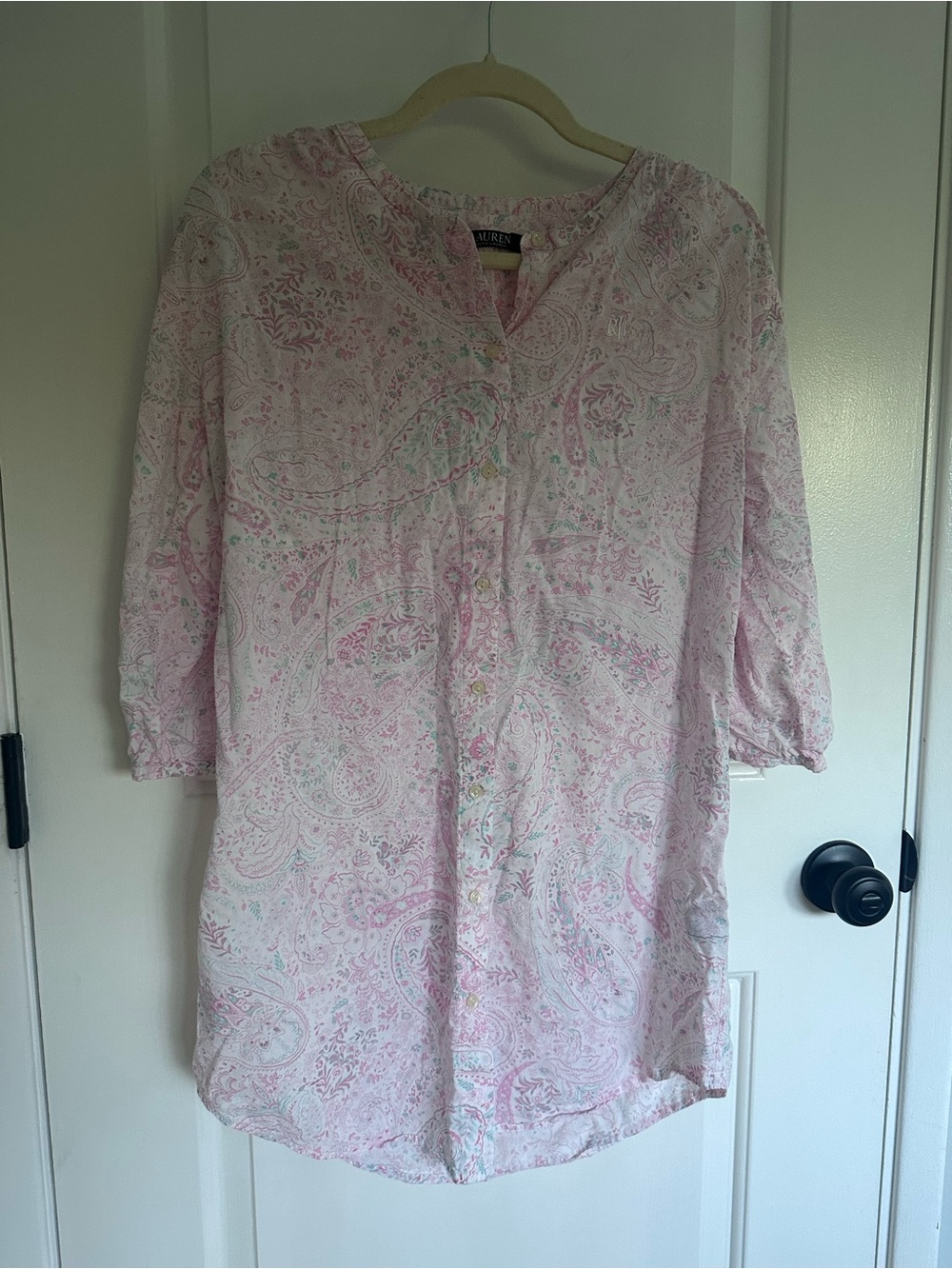 Lauren Ralph Lauren Vintage Shirtdress Nightgown Small